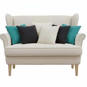 SOGA 6PC Turquoise, Cream & Charcoal Grey Knit & Cable Pillowcase Set – 45cm